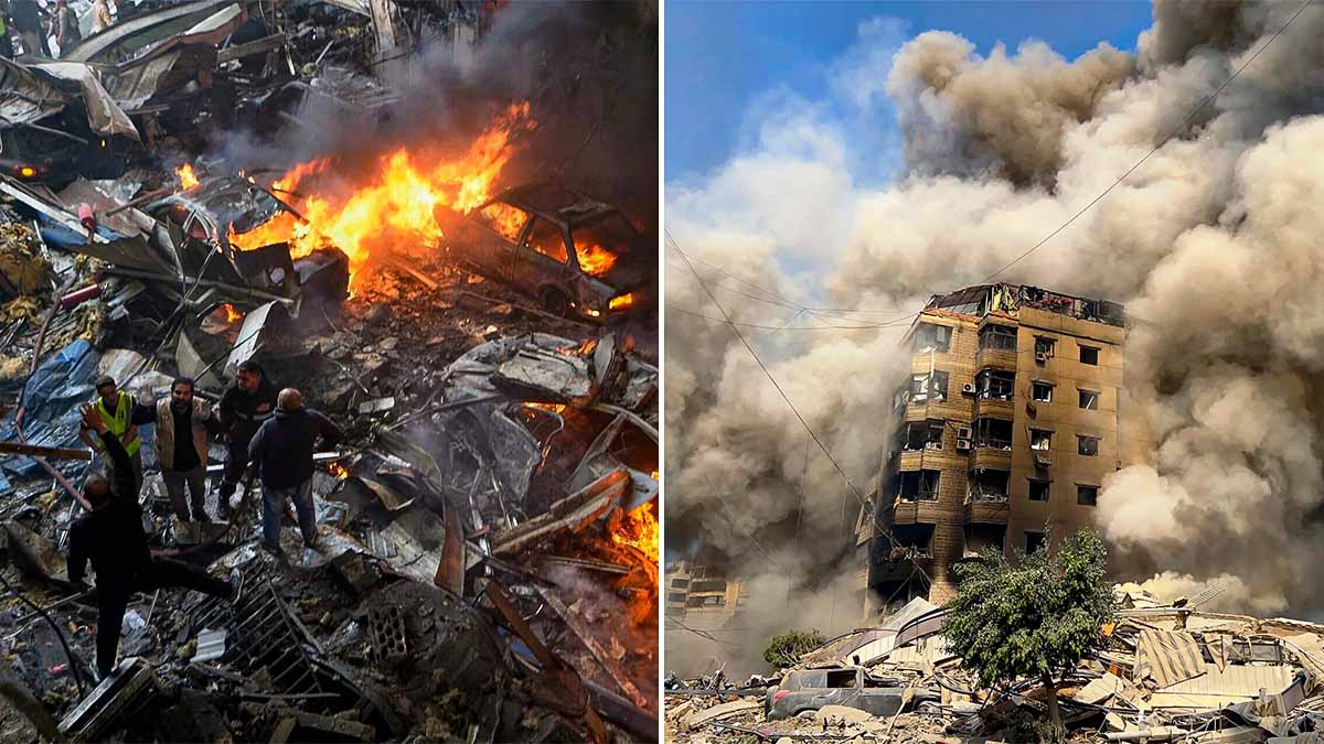 Israel bombed buildings in Lebanon